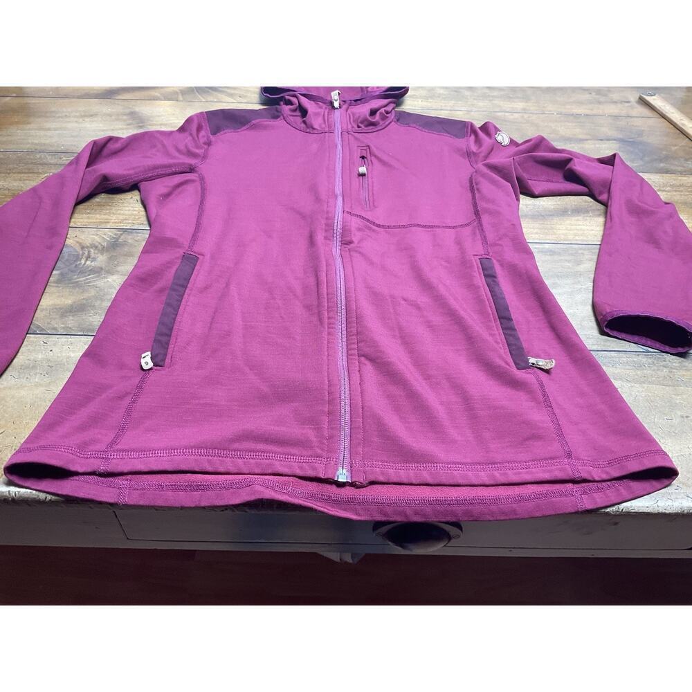Fjallraven Keb Fleece Hoodie Womens Large Magenta Full Zip Jacket Outdoor Hiking - Picture 5 of 14